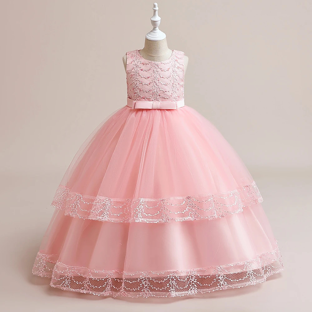 Teens White Bridesmaid Dresses For Girls Children Clothes Elegant Kids Girl Wedding Party Dress First Communion Evening Vestidos 251023
