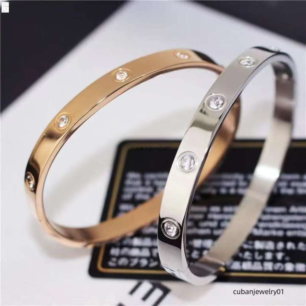 designer jewelry bracelet woman rose gold sier titanium stainless steel dia bangles nail bracelets for men and womens17 18 19 21 20 22 size