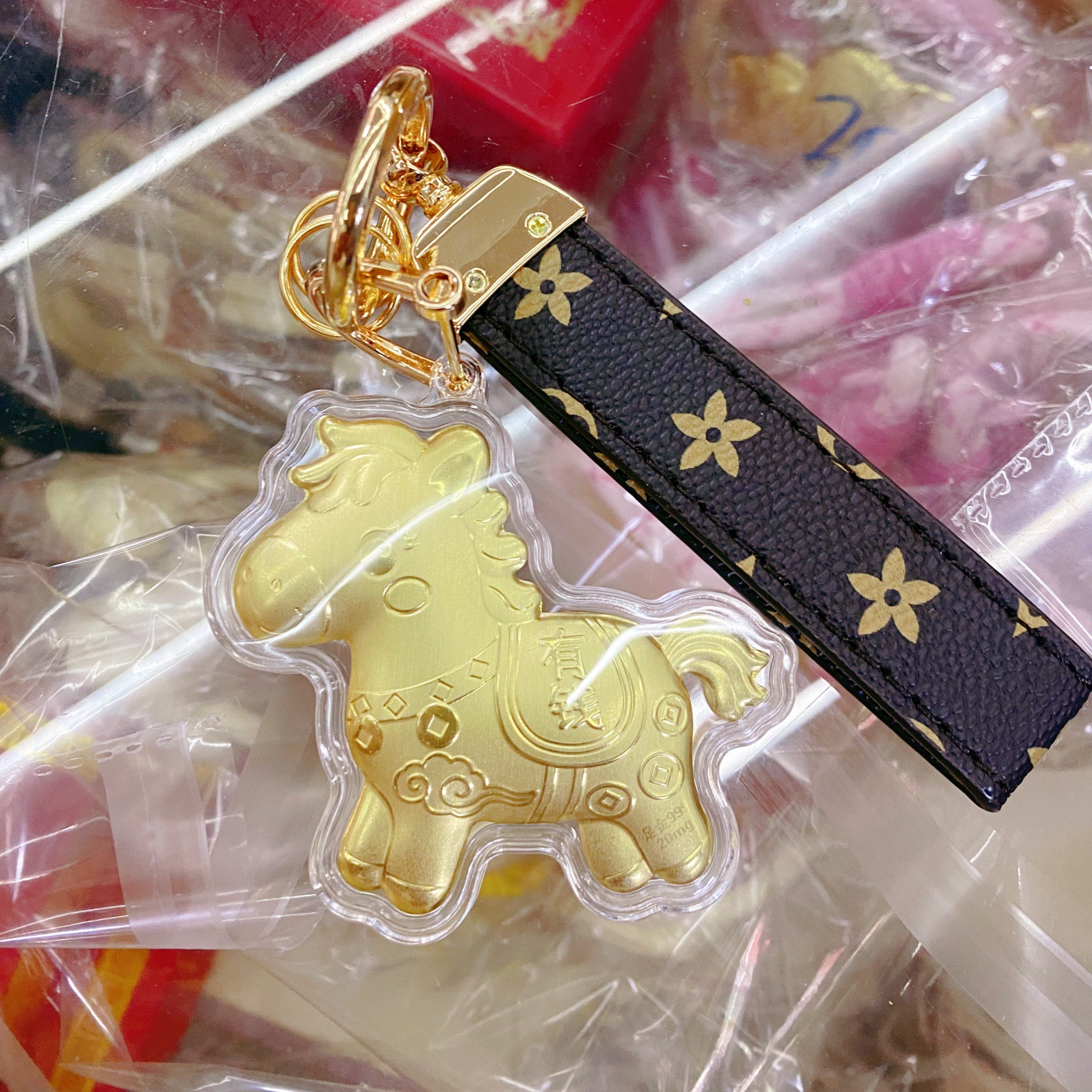 New Arrival Horse Year Lucky Keychain Charm Car Pendant Practical Small Gift for Sisters & Friends