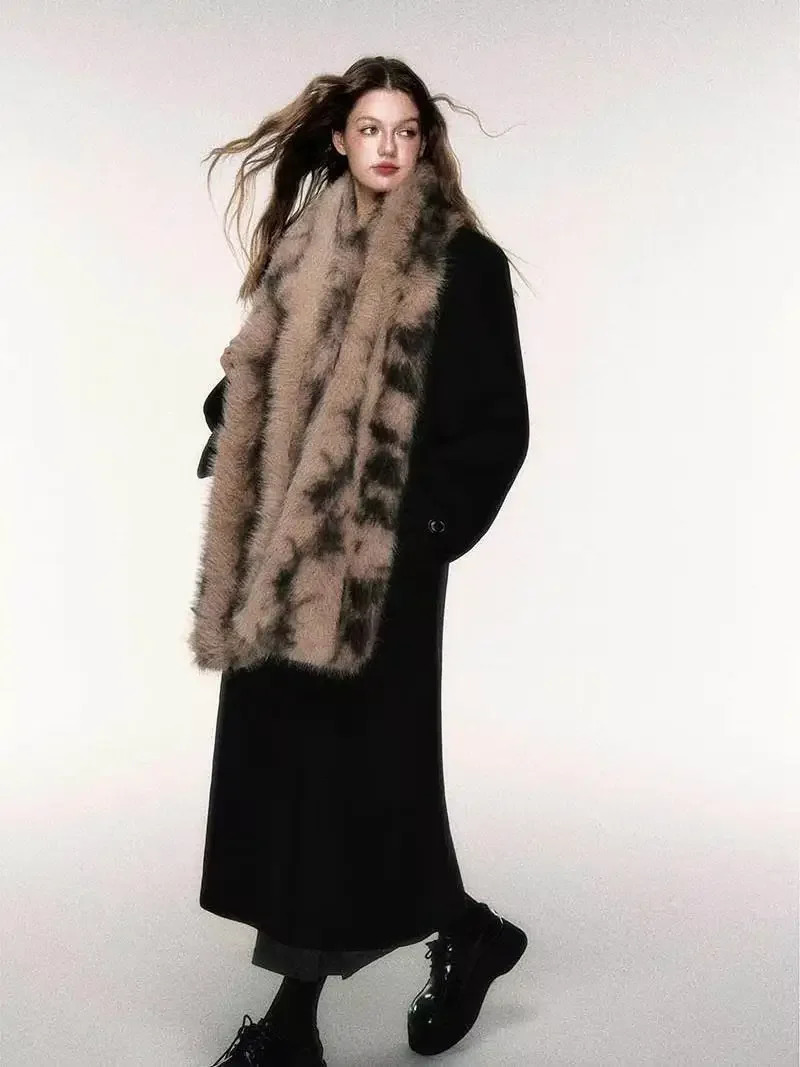 Korean er Runway Style Thin Scarf Fashionable Plush Long Strip Scarf Womens Mink Fur Girl Scarf for Warm Wh94 251024