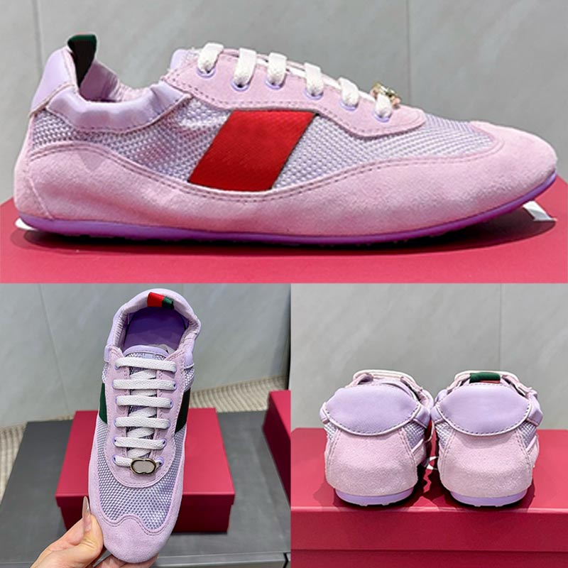 New Designer Shift Sneaker Ultralight Women Designer Shoes Elastic Back Lilac suede trim Nylon Lining Flat Rubber Sole Autumn Winter Vacation Men Sports Shoes