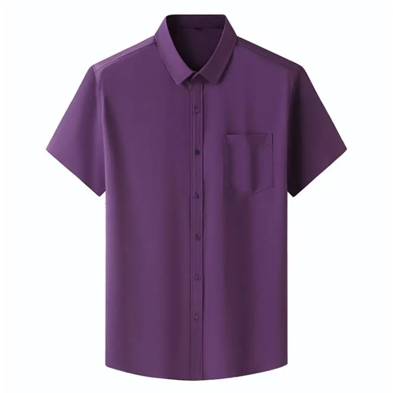 Men Shirt Plus Size Summer Short Sleeve Business Work Shirt Loose Fit Comfortable Oversized T Shirt er clothes men 251023