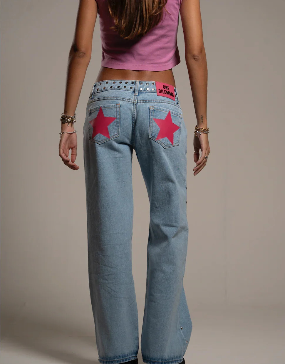 Dilemma Womens Jeans Y2K Stylish Star Graphics Hip Hop High Street Baggy Jeans Retro Harajuku Unisex Straight Through Jeans 251023