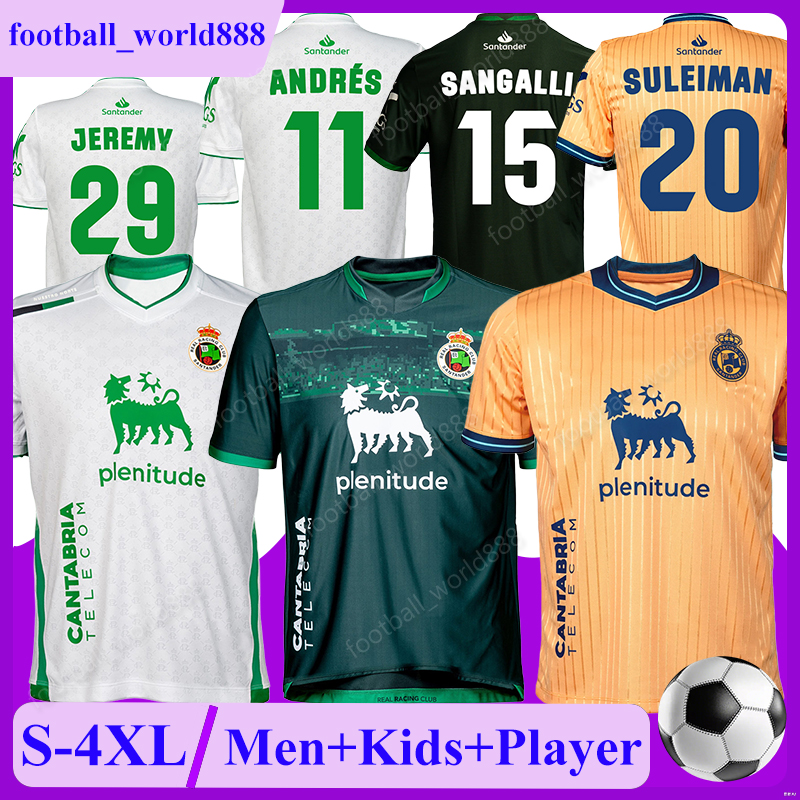 4XL Racing de Santander 25 26 Soccer Jerseys ANDRES JEREMY VICENTE 2025 Football Shirts VILLALIBRE SANGALLI CANALES football kits FACU YERAY Men Kids Kit Socks Sets