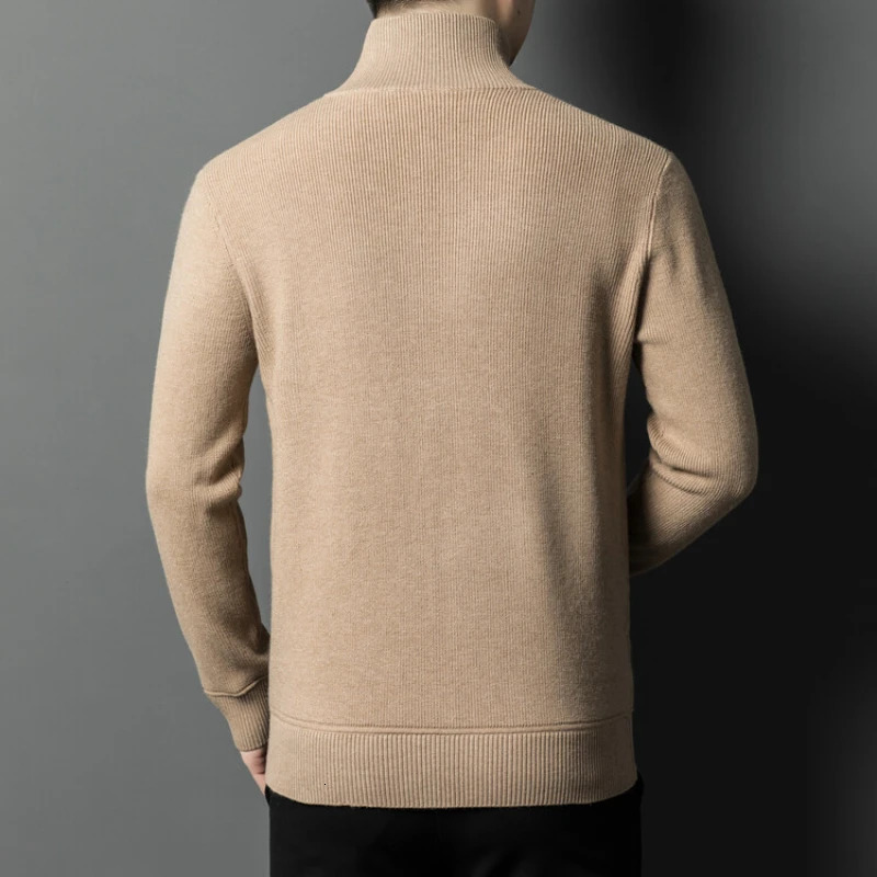 Solid Color Longsleeved Stretch Cardigan for Men Daily Casual Warm SweaterFall Jacket M4XL 251015