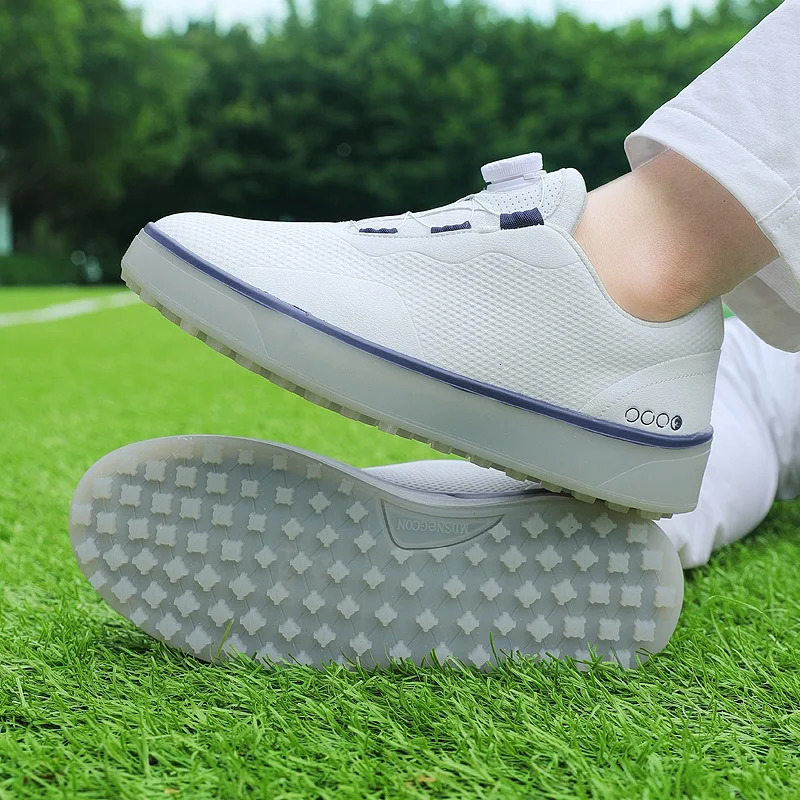 Couple Golf Shoes Mens White Waterproof Rotating buckle Fitness Spikeless Non slip Golf Golfer Training Golf Sneakers Women 251023ww