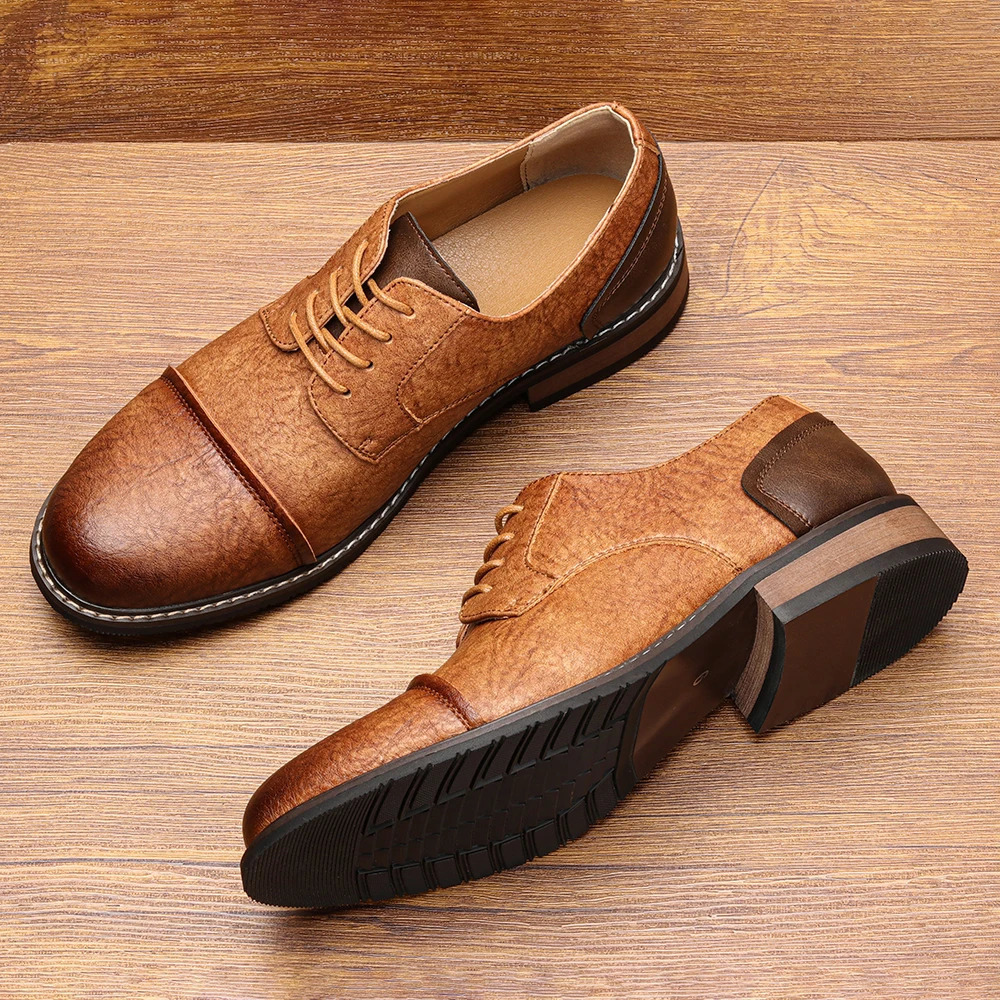 Size 713 Men Shoes Men Casual Derby Shoes Fashion Men Leather Shoes 251023
