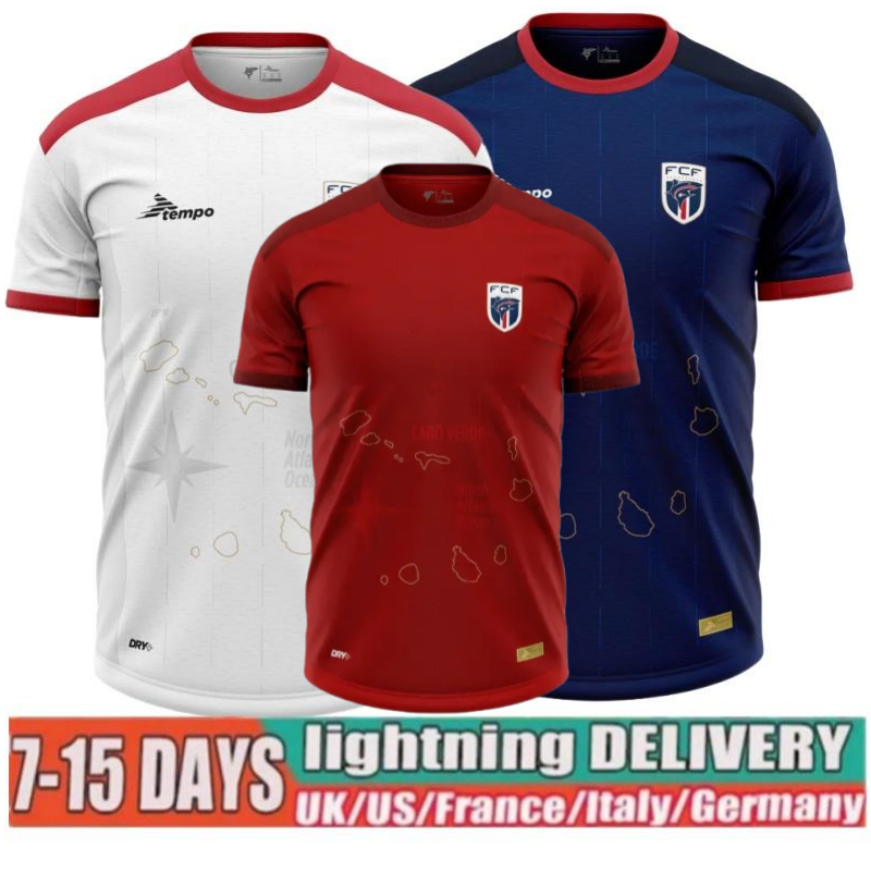 25/26 Cape Verde Soccer Jerseys 24 25 Monteiro camisetas futbol Africa Cup Home Away Third Jovane maillots de foot BEBE Men Kids Football Shirts