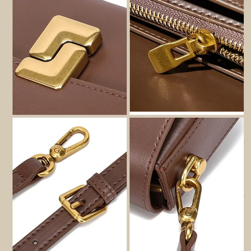 Womens Split Leather Shoulder Bag Trend Small Square Bags Handbag Messenger bag for Female 251018