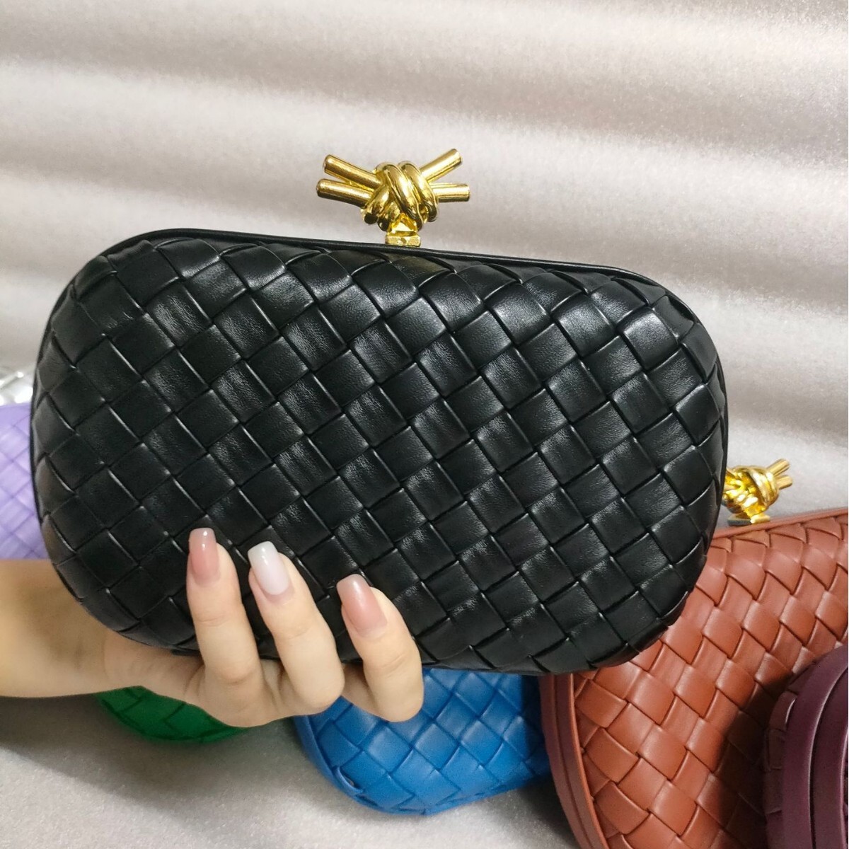 Luxury Brand Designer 2025 New BV Style -Inspired High-End Woven Clutch Evening Bag Single Shoulder Crossbody For Women