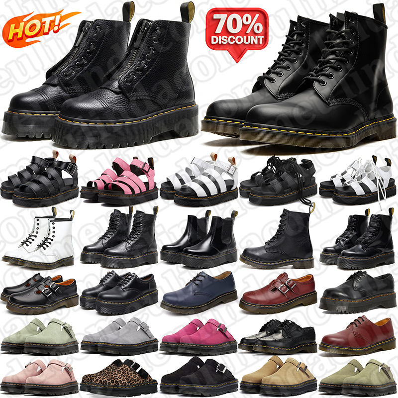 free shipping Designer Chunky Heel Ankle Boots durable sandals for men women Mules nubuck leather Comfortable Anti-Slip Sole Vintage Streetwear shoes