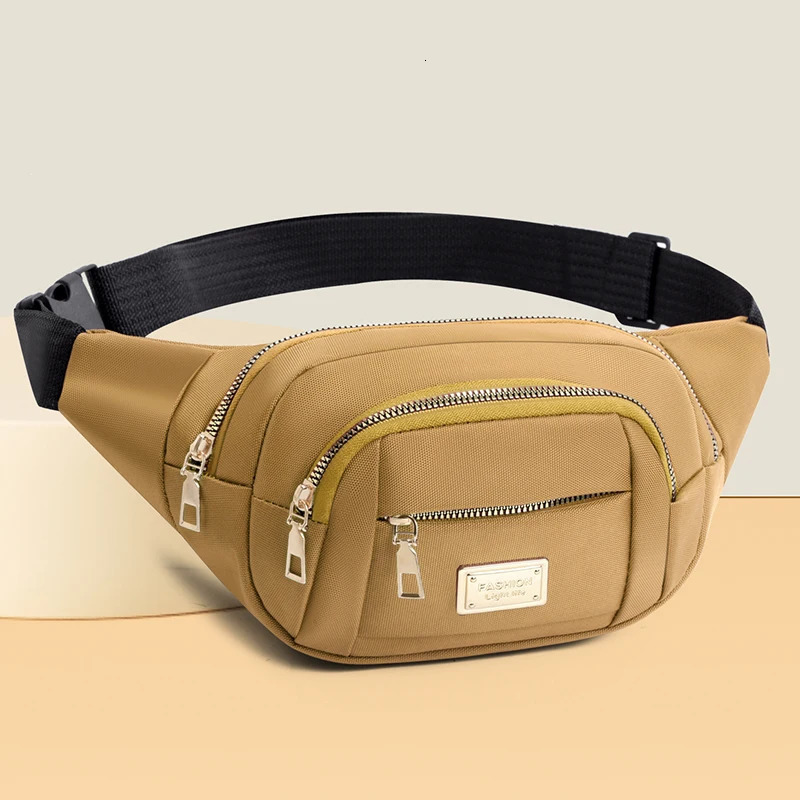 Womens waist bag adjustable shoulder strap zipper closure casual crossbody bag chest bag multifunctional 251023