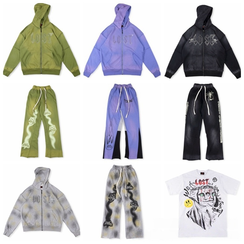 Lost Intricacy Men's designer hoodie Zipper sweatpants Diamond Wash designer shirt Vintage tracksuit men Casual pants Oversized jacket Sweatshirt