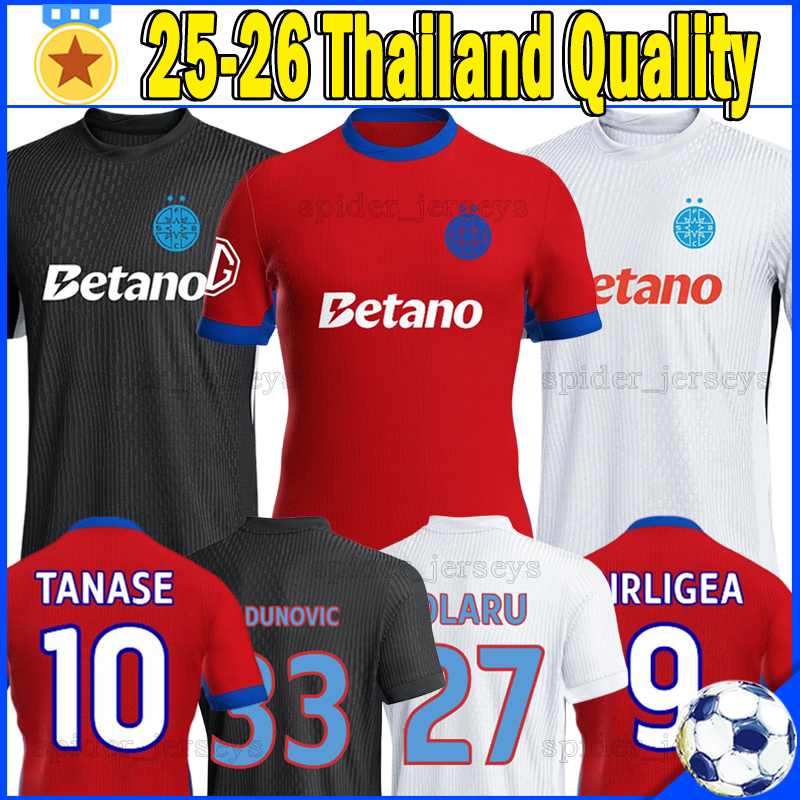 25 26 FCSB Soccer Jerseys TANASE MICULESCU BIRLIGEA POLITIC RADUNOVIC CISOTTI 2025 2026 Vitezistii Football Shirts RADUNOVIC LIXANDRU STOIAN OLARU Men Uniforms