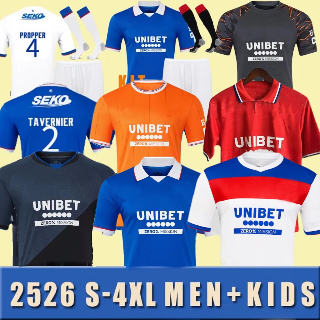 2025 2026 S-4XL Soccer Jerseys 2025 home shirt away Glasgow COLAK ROOFE LUNDSTRAM HAGI BARKER MORELOS TAVERNIER KENT TILLMAN 3RD Football man kids