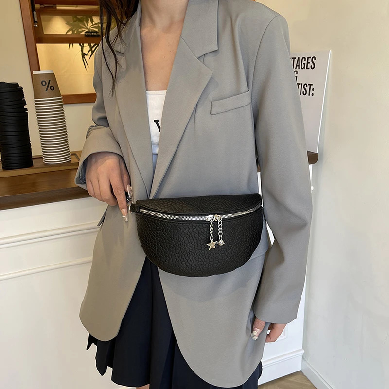 Fashion Waist Bag Simple Chest Pack Phone purse Woman Belt Bag Fanny Pack Soft Leather Shoulder Crossbody Bag 251023