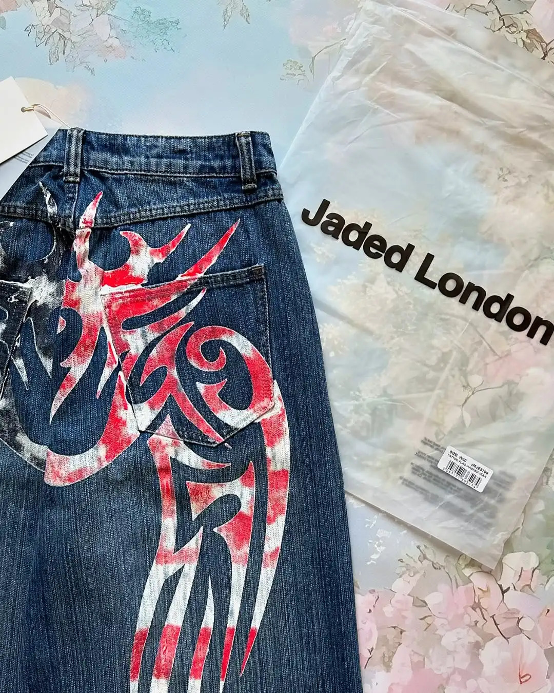 Y2K Women Fashion Pattern Printing Baggy Jeans High Street Vintage Harajuku Hip Hop Fashion Casual Joker Couple Wideleg Pants 251020