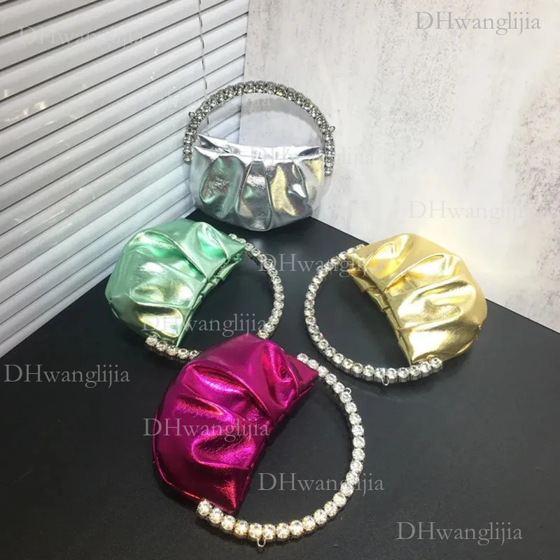 DHGM Blue/Pink Night Bag Fushia Round Handle Water Dia Dinner Clutch Wallet Womens Half Moon Handbag 240807 6e3d