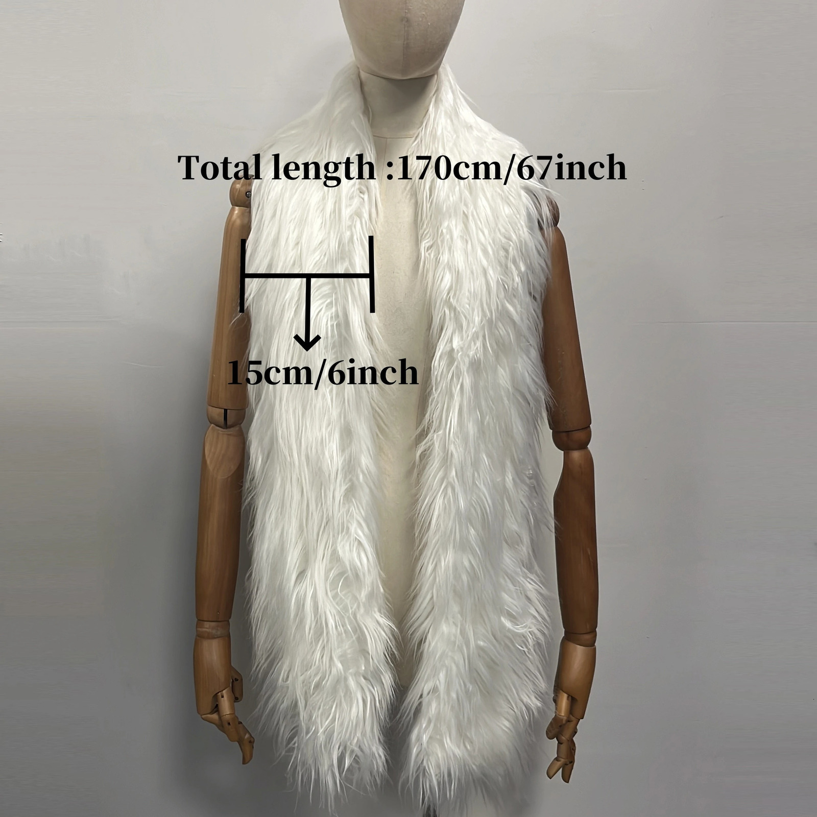 Autumn and winter faux fur fashion casual holiday party LED glow warm scarf 251024