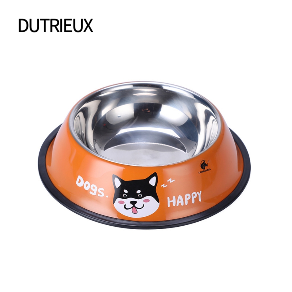 K3295 Cat and dog double bowl integrated stainless steel food bowl