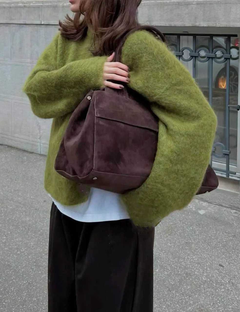 Hirsionsan Basic O Neck Basic Sleeve Sweater Women 2025 Oversized Short Knitted Wool Pullover Female Casual Thick Warm Soft Tops 251027