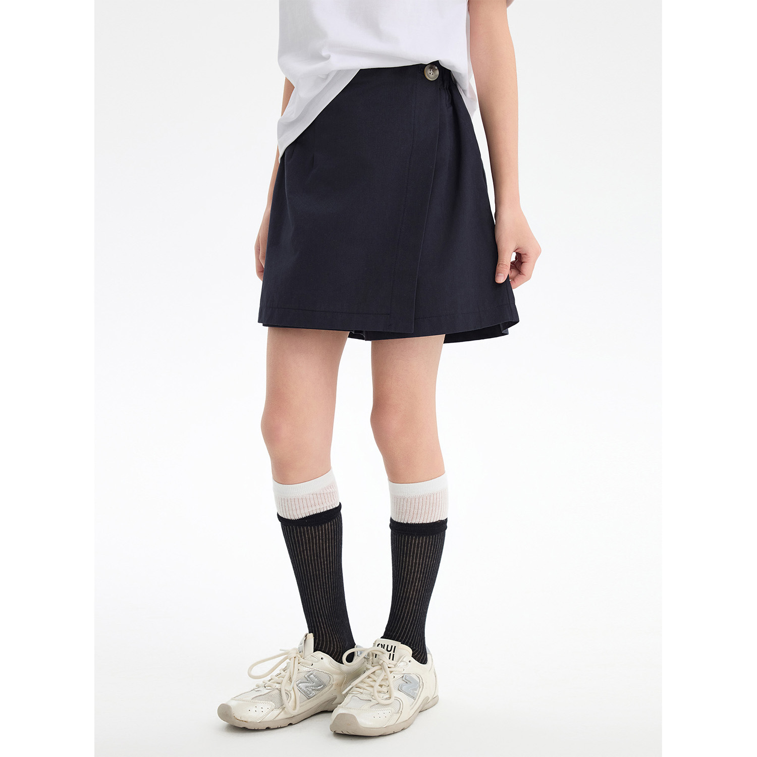 Premium Luxury Girls Side Slit Skorts, 2025 New Irregular Hem A-Line Skirt Shorts, Lightweight & Versatile for Kids Free Shipping