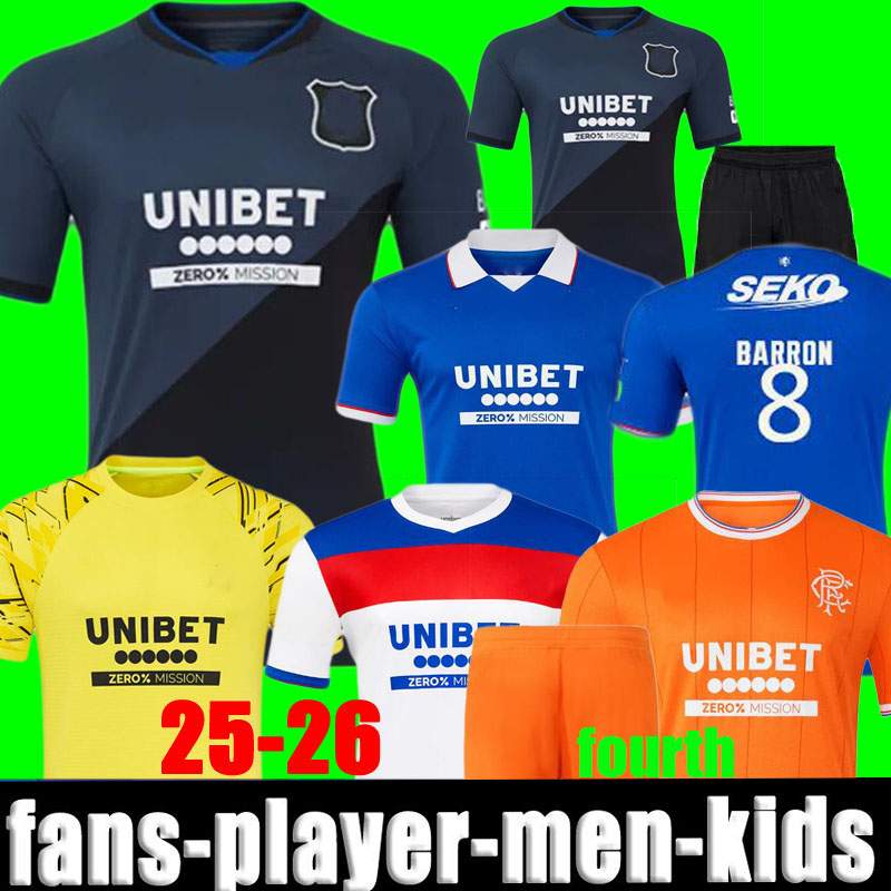 2025 26 Glasgow RangersS fc fourth soccer jerseys football shirt men kids kit away COLAK