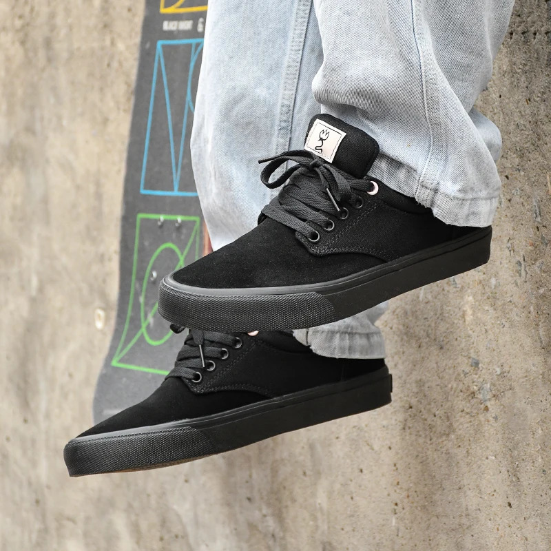 Joiints All Black Soft Casual Sneakers Men Skate Shoes Unisex Vulcanized Skateboarding Shoes Sport Tennis Street Style 251023