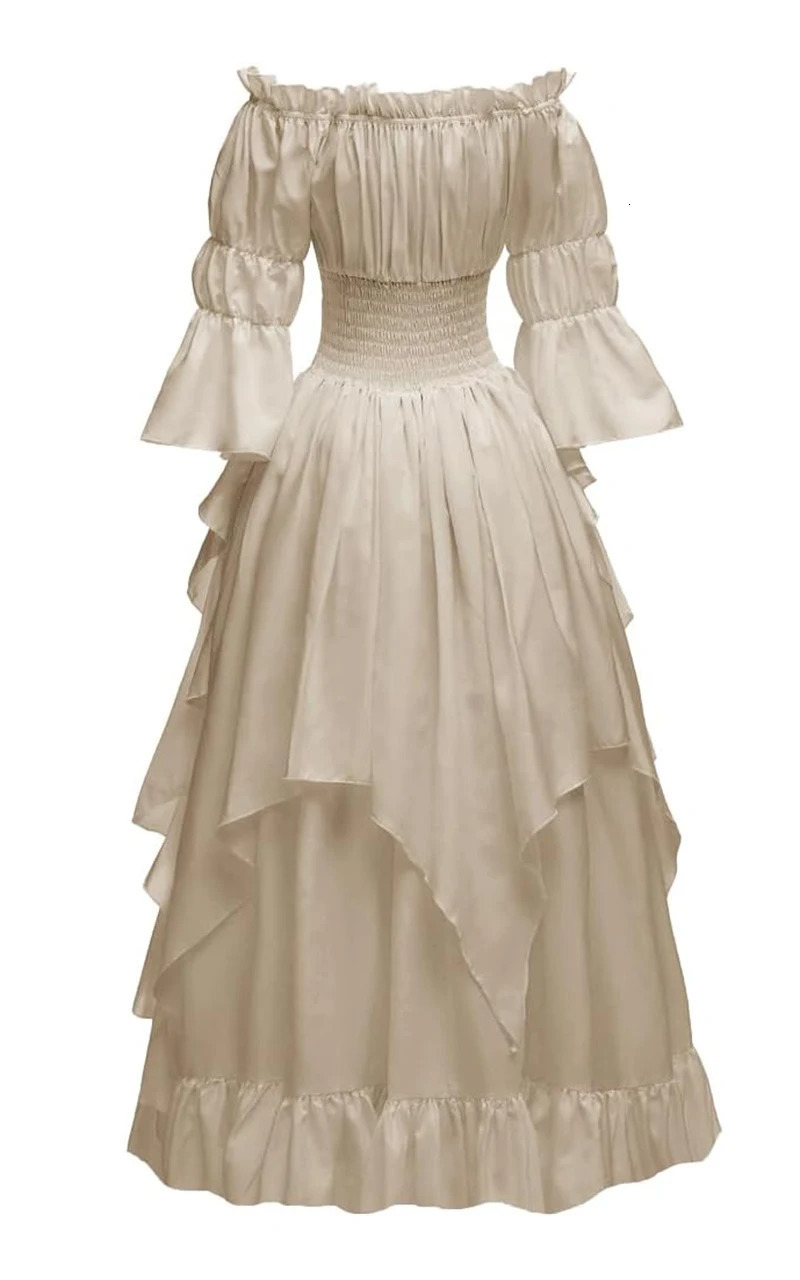 Womens Gothic Witch Dress Medieval Renaissance Costume Victorian Dress 251023