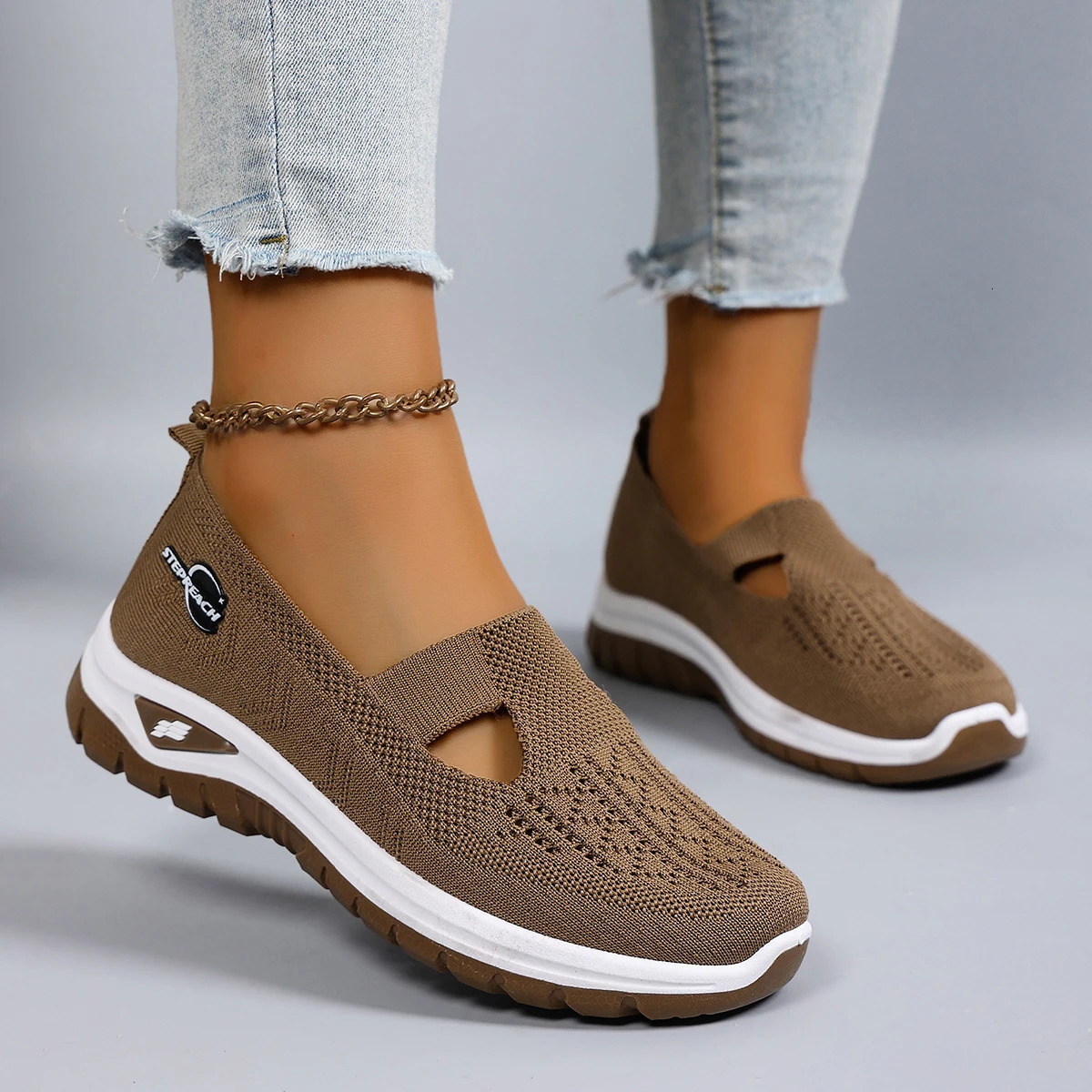 Womens summer breathable mesh flat shoes womens shoes casual sneakers shoes clearance 251023