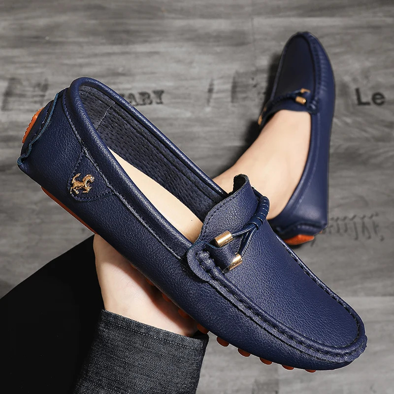 MAEDEF Summer Mens Fashion High Quality Outdoor Casual Leather Shoes Comfortable Breathable Classic Slip on Mens Shoes 251023