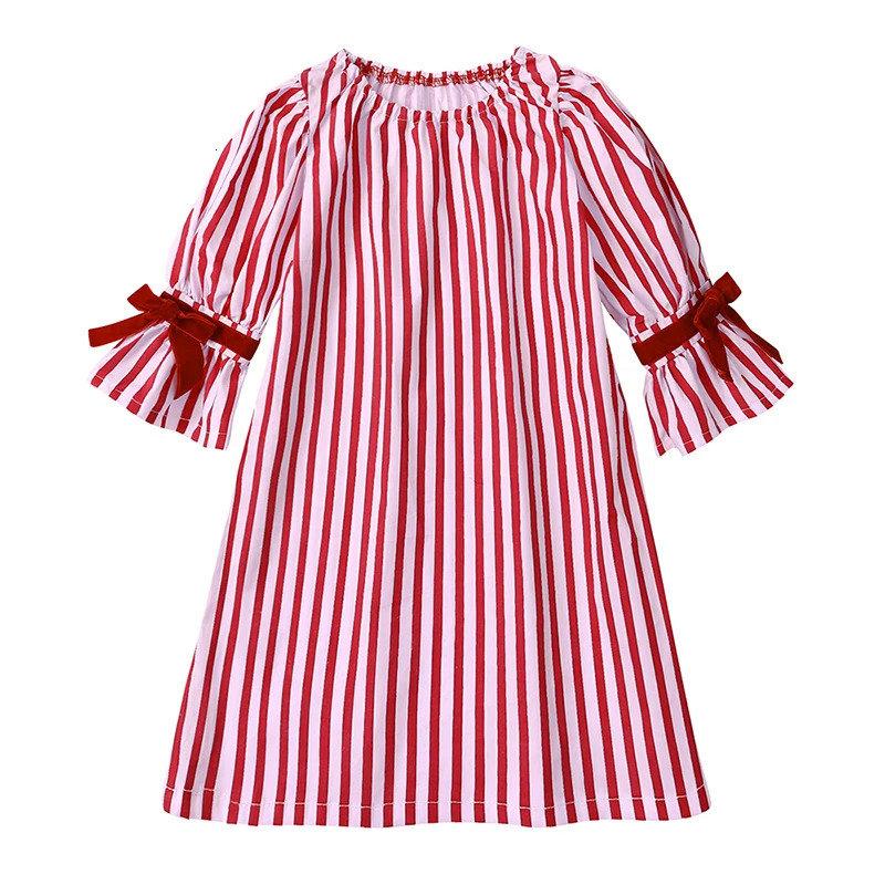 Christmas Costume Child Pajamas Kid Clothes Sets Boy Girl Loungewear Suit Stripe 100 Cotton Toddler Homewear Night Dresses 251023