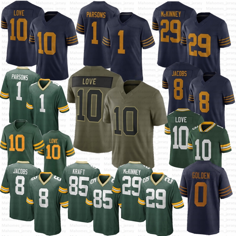 2025 New Love Micah Parsons Josh Jacobs Matthew Golden Football Jersey Edgerrin Cooper Walker Morgan Starr Gary Nixon Musgrave Melton KRAFT McKinney Jayden Reed