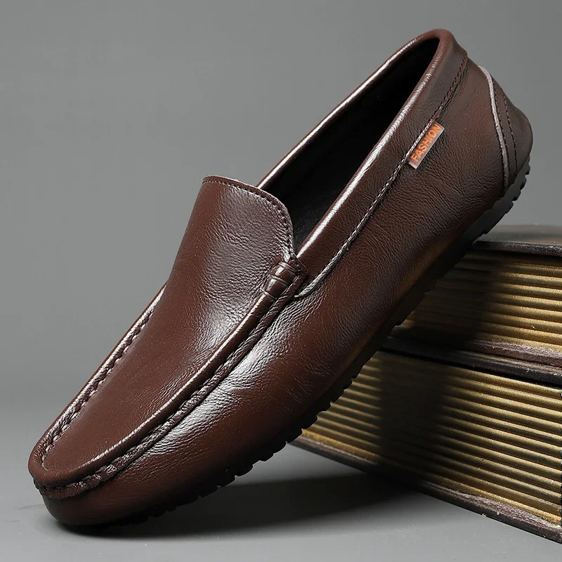 Fashion Leather Men Casual Shoes Italian Formal Men Loafers Moccasins Breathable Slip on Soft Driving Shoes Plus Size 47 251023