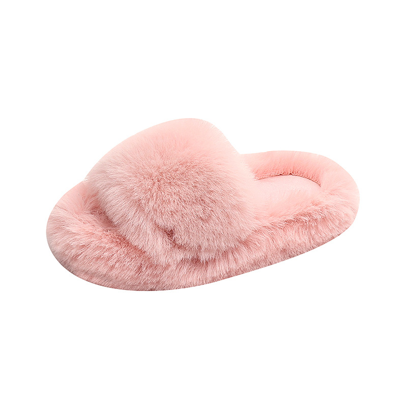 Kids Winter Fluffy Slippers Girl House Home Fur Slippers For Girls Boys Toddler Children Flat Platform Cozy Fuzzy Indoor Slippers Slides Sizes 24 - 35