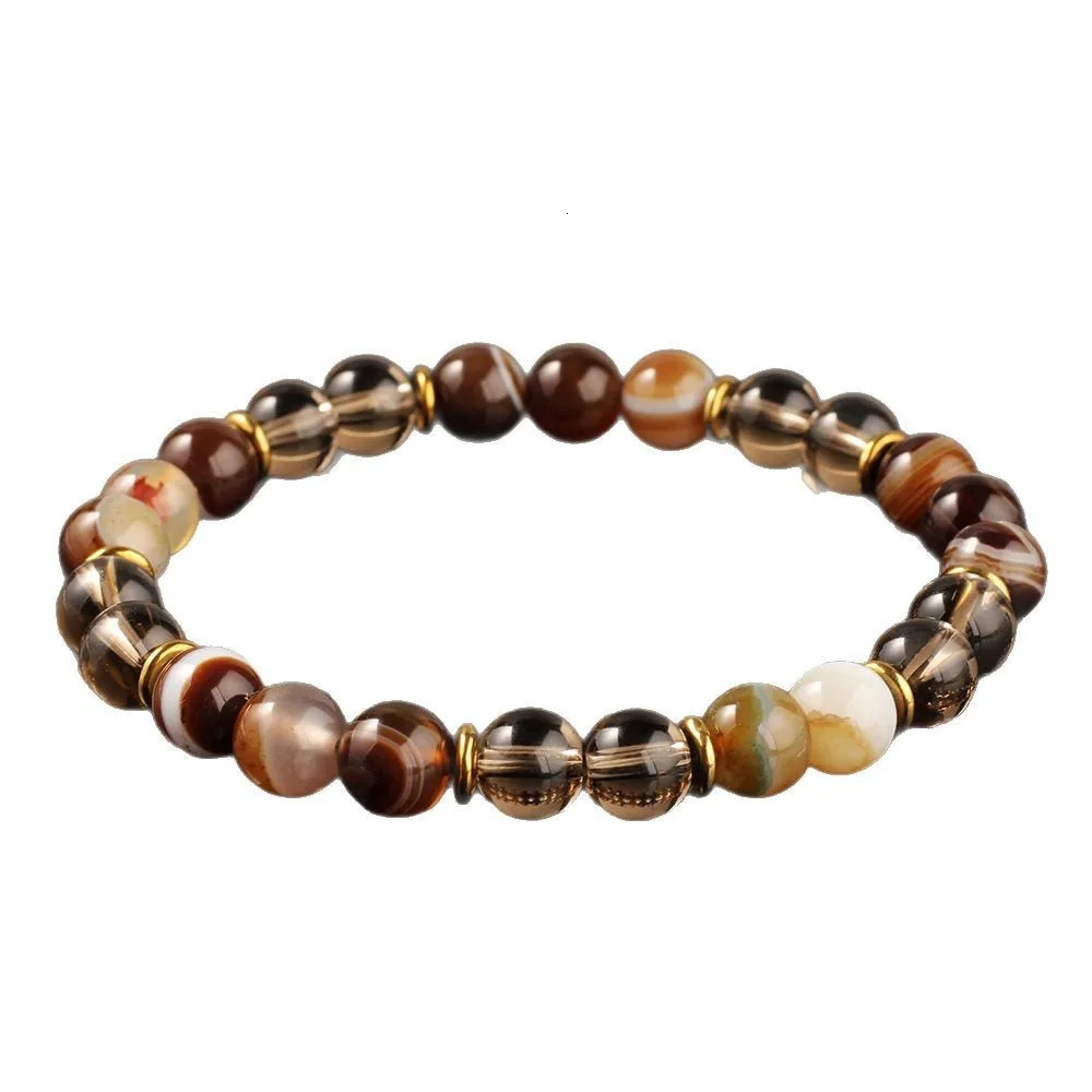 Premium Brown Beaded Bracelet Handmade Bracelet Fashionable Elastic Rope Bracelet Unisex The Gift to Give 251023
