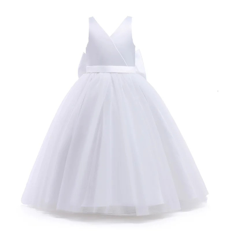 Summer Elegant Teenage Girls Evening Party Formal Prom Long Gown Kids Backless Birthday Wedding Princess Dress for Girls 514Yrs 251023