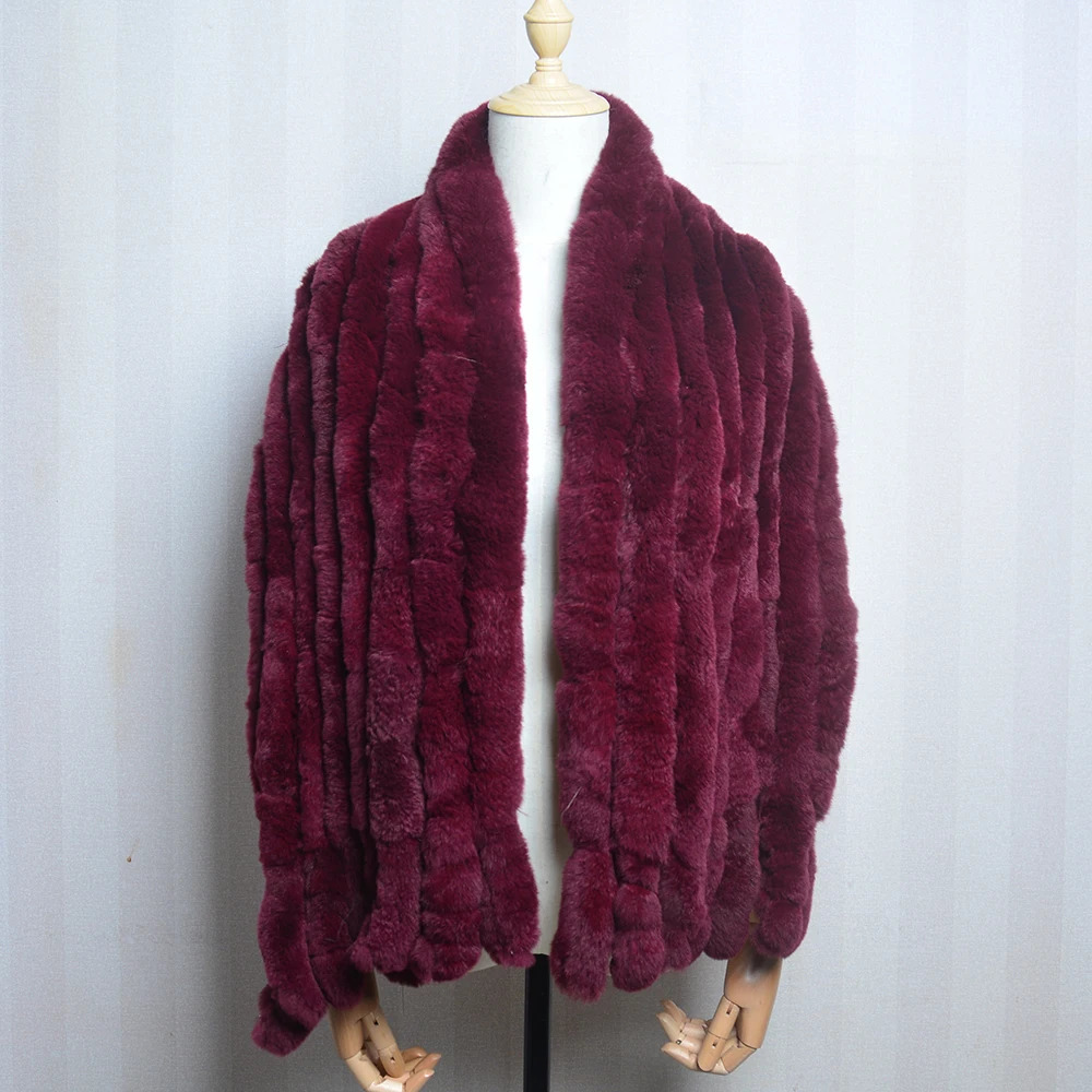Women Scarf Classic 8 Vertical Bars Wrap Scarf Long Scarves Fashion Ladies Winter Rex Rabbit Fur Scarves Shawl Scarves 251024