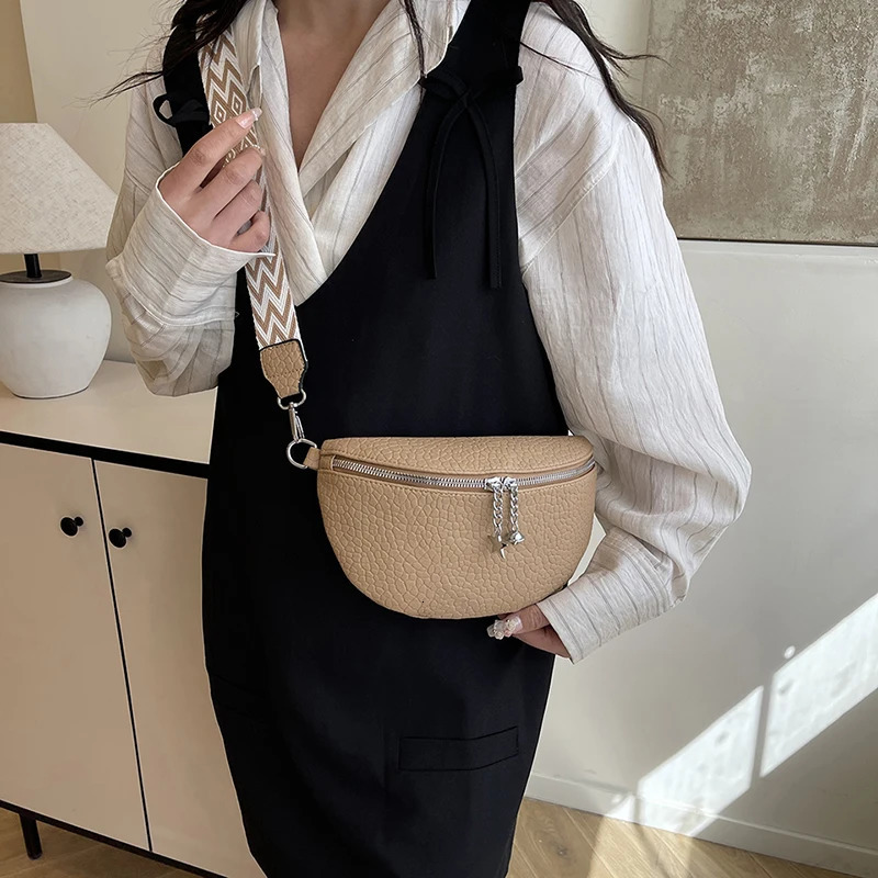 Fashion Waist Bag Simple Chest Pack Phone purse Woman Belt Bag Fanny Pack Soft Leather Shoulder Crossbody Bag 251023