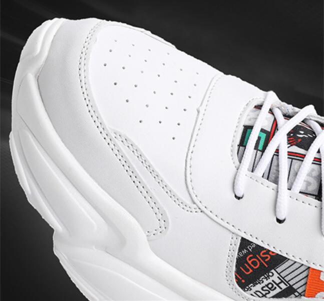 Autumn men's shoes summer high school basketball sports running shoes for teenagers casual high cut thick soled dad sneakers Z 10.23