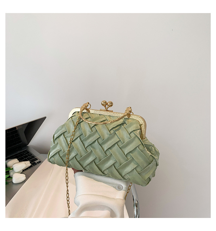 Luxury Brand Designer Bag Fashion Chain Bag For Women 2023 Spring New Casual Simple Single Shoulder Shell Bag Woven Crossbody Bag Women's Bag