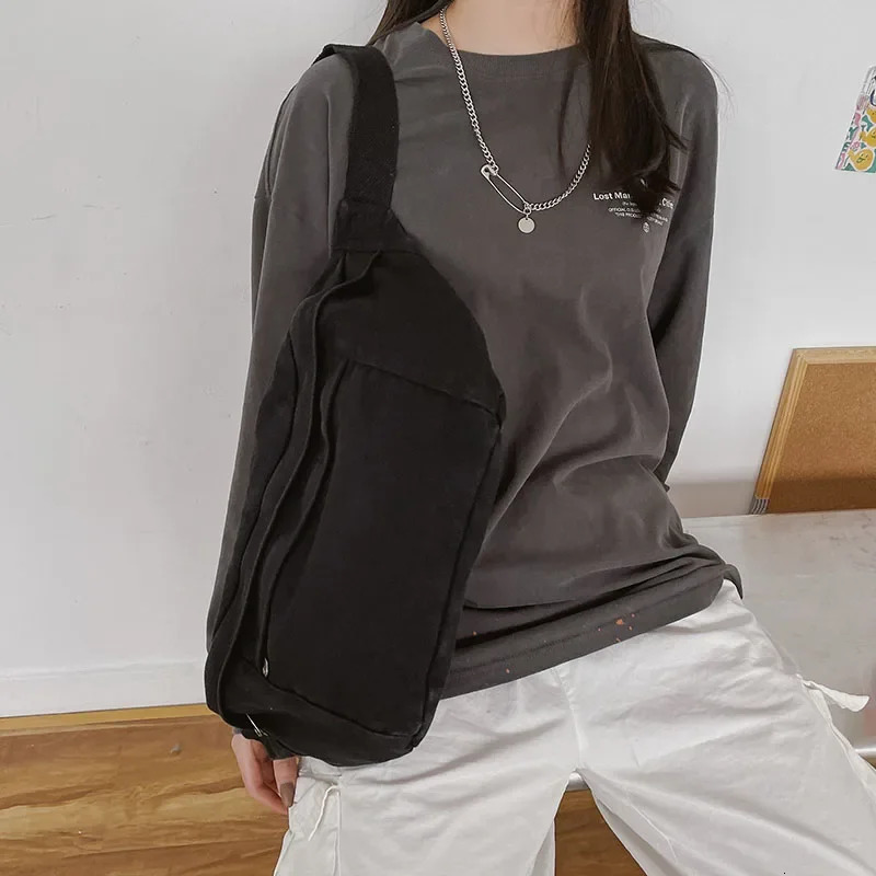 Casual Woman Fanny pack Large capacity Crossbody Chest Bag Waist pack outdoors Belt Bag Canvas Phone Pack Purse Unisex Waist Bag 251023