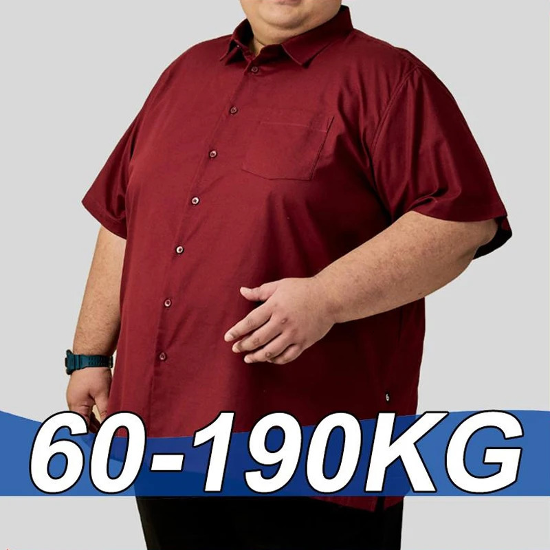 Men Shirt Plus Size Summer Short Sleeve Business Work Shirt Loose Fit Comfortable Oversized T Shirt er clothes men 251023