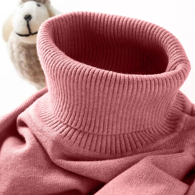 Mens Turtleneck Sweater Slim Fit Knitted Casual Pullover Lightweight Ribbed Long Sleeve Sweaters Autumn Solid Color Streetwear 251020