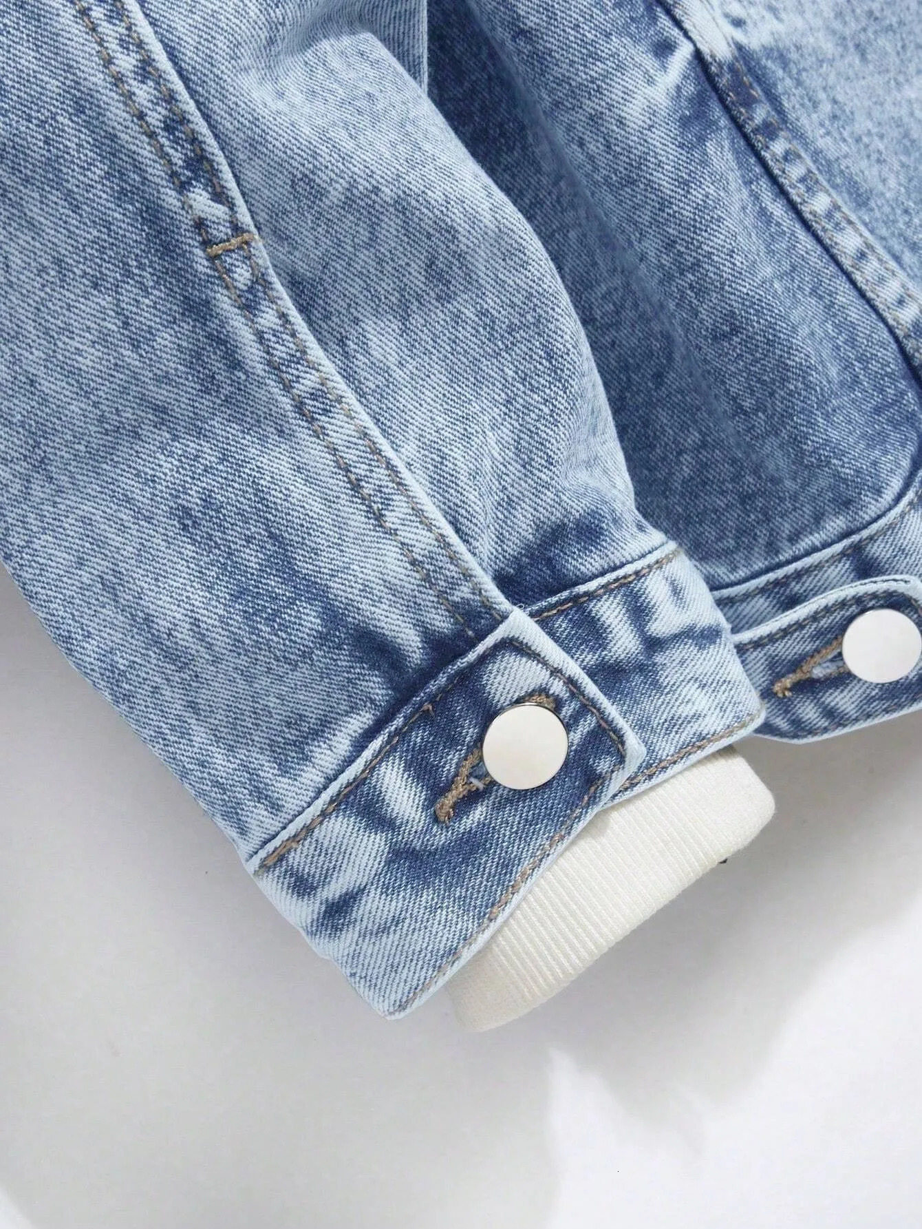 1PC Mens Four Seasons Style Letter Stone Washed Light Blue Flight Jacket Daily American Street Casual Denim 251017