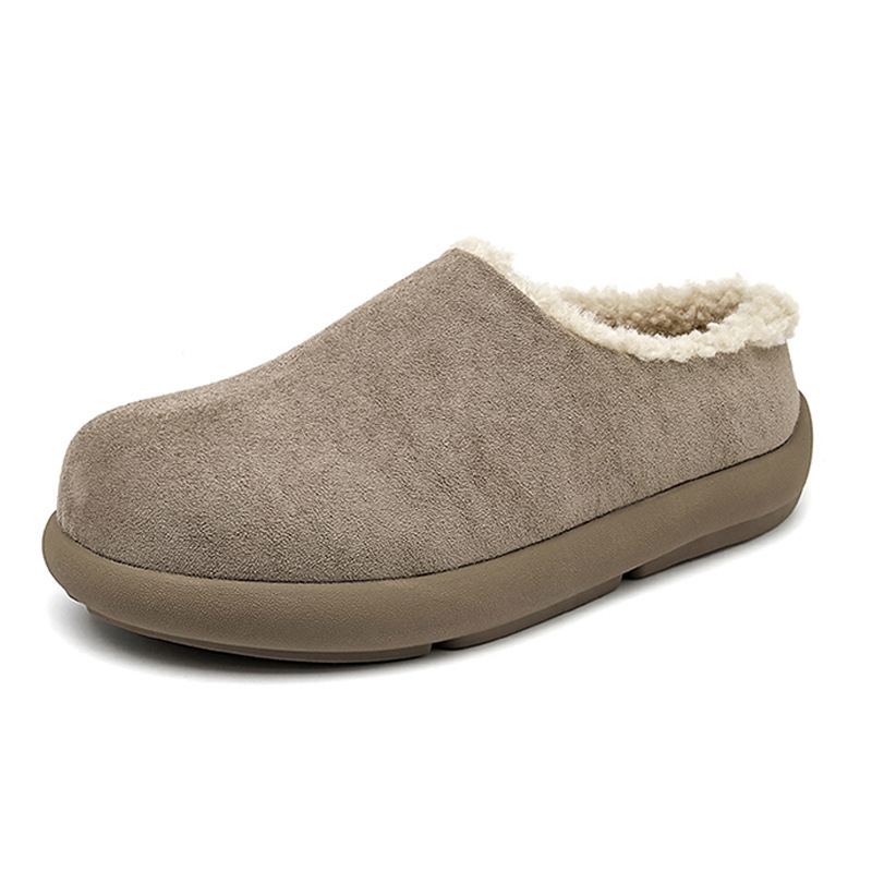 Free Shipping Winter New Style Men Women Plush Lined Casual Shoes Warm Comfortable Wear Resistant Cotton Shoes Size 38 44 Yellow Gray Hot Sale