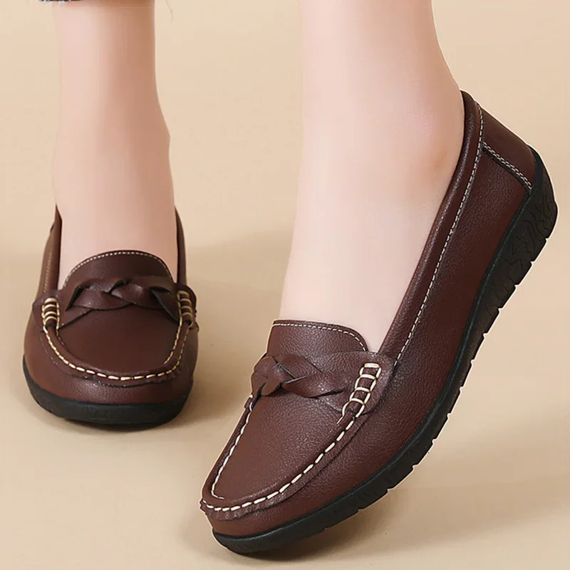 Women Shoes Soft Leather Womens Loafer Flats Slip On Casual Shoes Flat Shoes Women White Footwear Zapatos De Mujer 251023