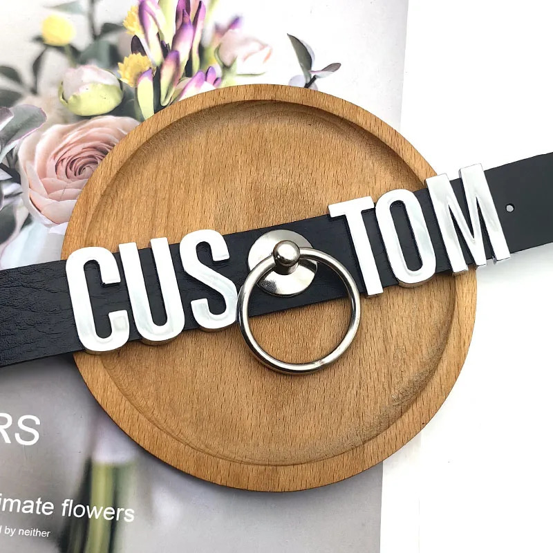 Sexy Punk Large Ring Pendant Customized Letters Collars Choker Necklace DIY Personalized Buckle Hoop Chocker Jewelry Cosplay 251023