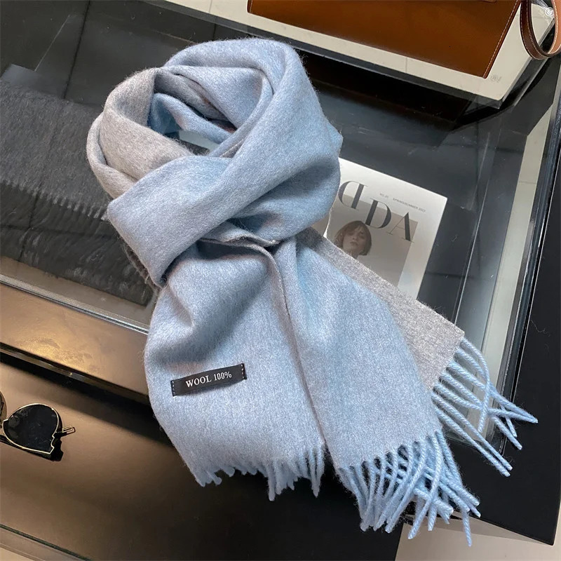 Womens Winter Long Scarf 100 Wool Christmas Scarf Style Warm Soft Chunky Wrap Shawls Scarves Men Thicken Poncho Stoles 251024