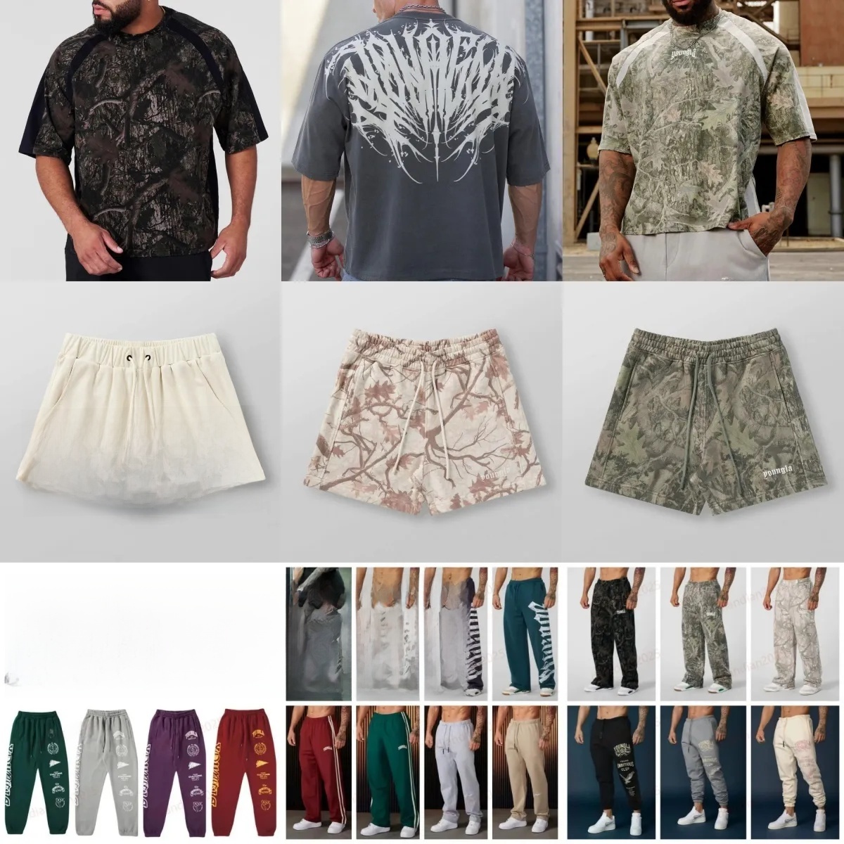 Men's Pants Mens Jeans YOUNG LA American Fashion Brand High Street Sweatpants Jogger Gym Sports Fiess Casual Straight Leg Slacks